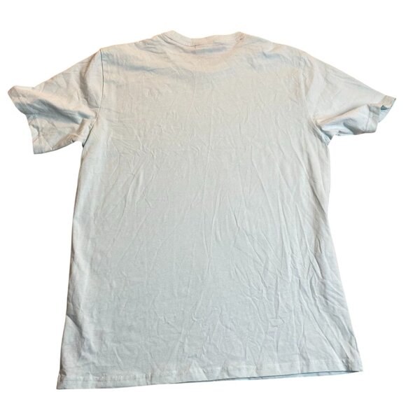 Gymshark Men's T-Shirt Medium Short Sleeve Light Blue Crew Neck Casual Classic - Picture 2 of 8